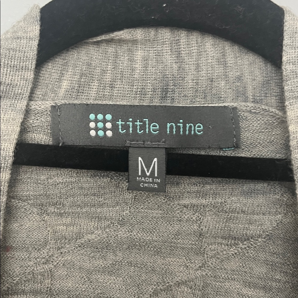 Title Nine Open Front Textured Wool Cardigan - Picture 2 of 5